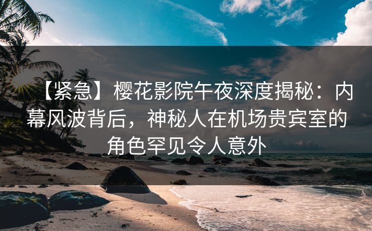 【紧急】樱花影院午夜深度揭秘：内幕风波背后，神秘人在机场贵宾室的角色罕见令人意外